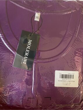 Molerani Purple Women's Midi Dress - 3XL